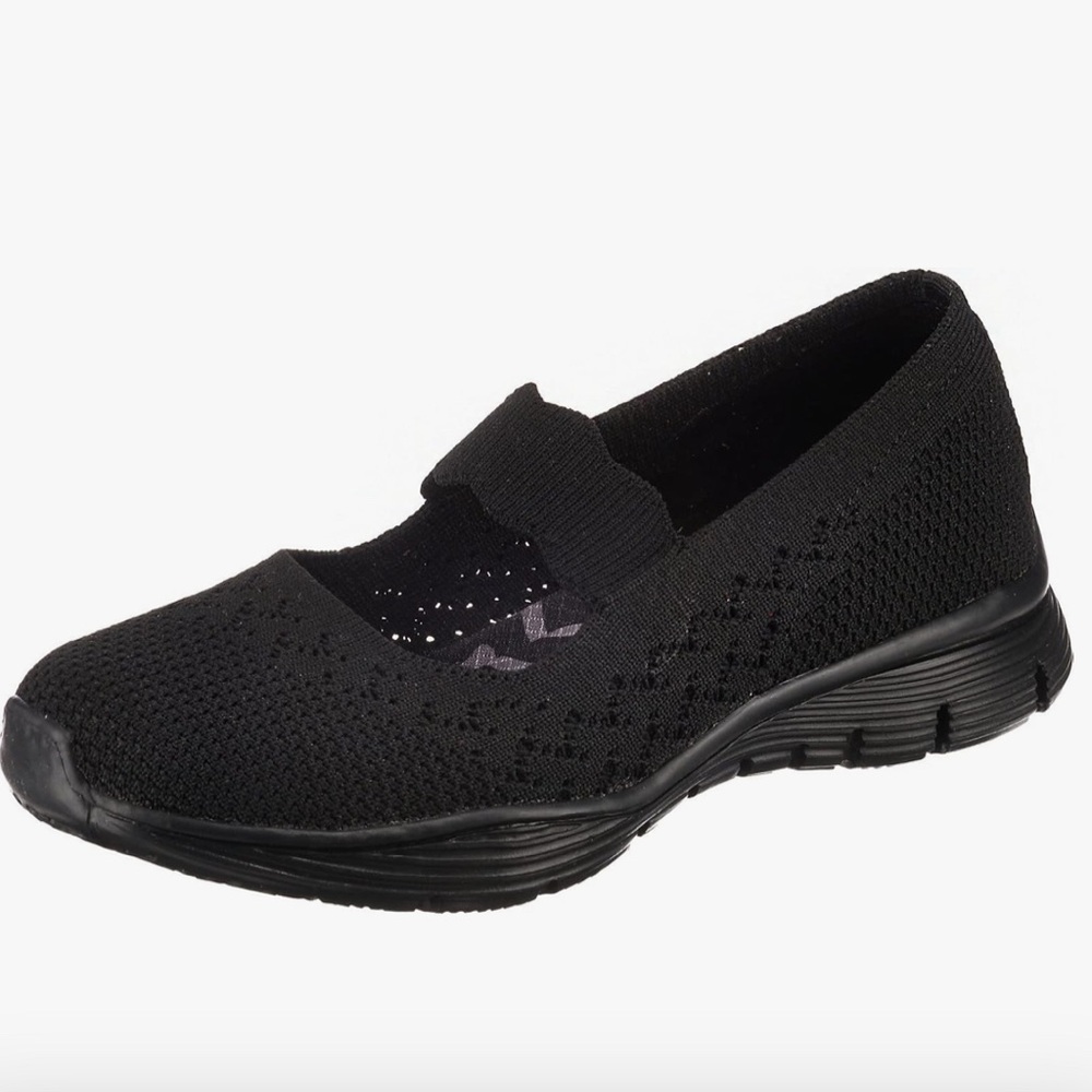 Skechers Black Women's Knit Slip-On Loafer